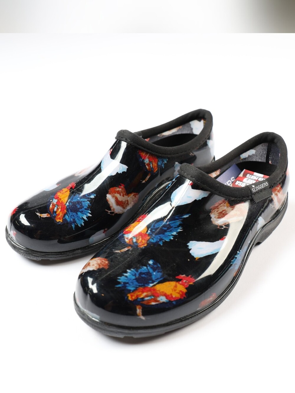 Sloggers Chicken Print Collection Women's Rain & Garden Shoe Size 7 NWT